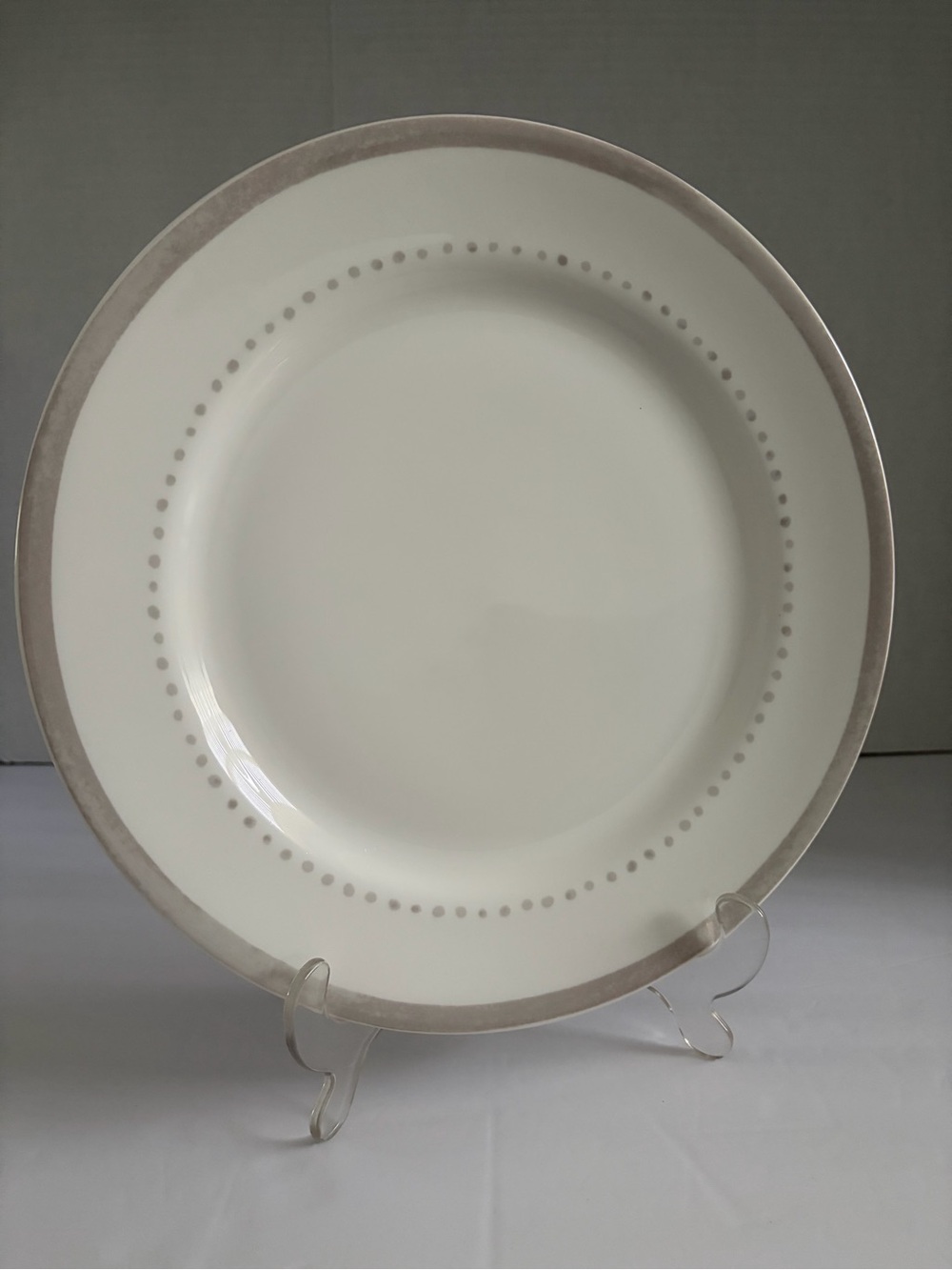 Kate Spade Charlotte Street West Grey Dinner Plate 11.25" Lenox Porcelain Fine